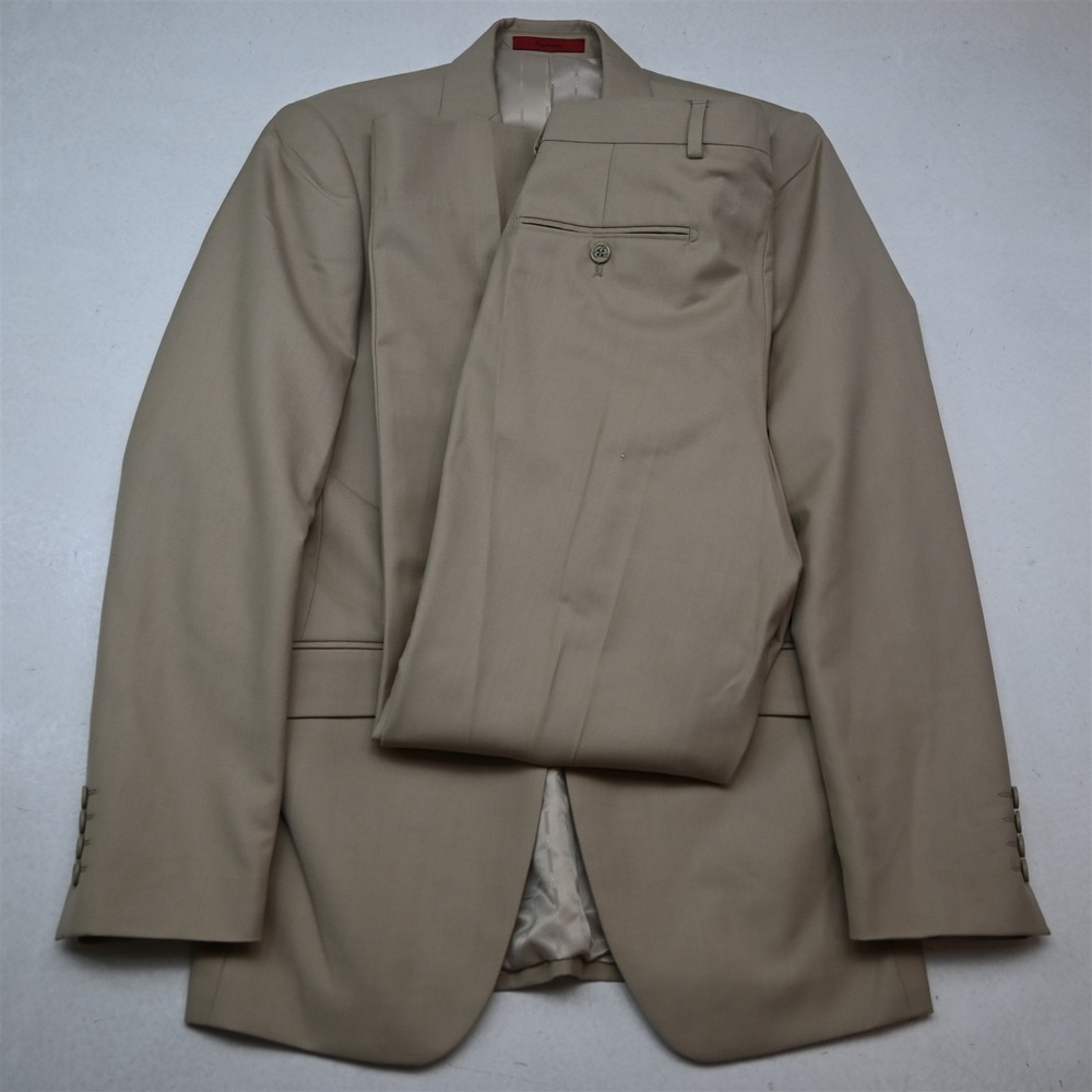Renoir 34R 30x30 Khaki Slim Mens Jacket Pants Suit